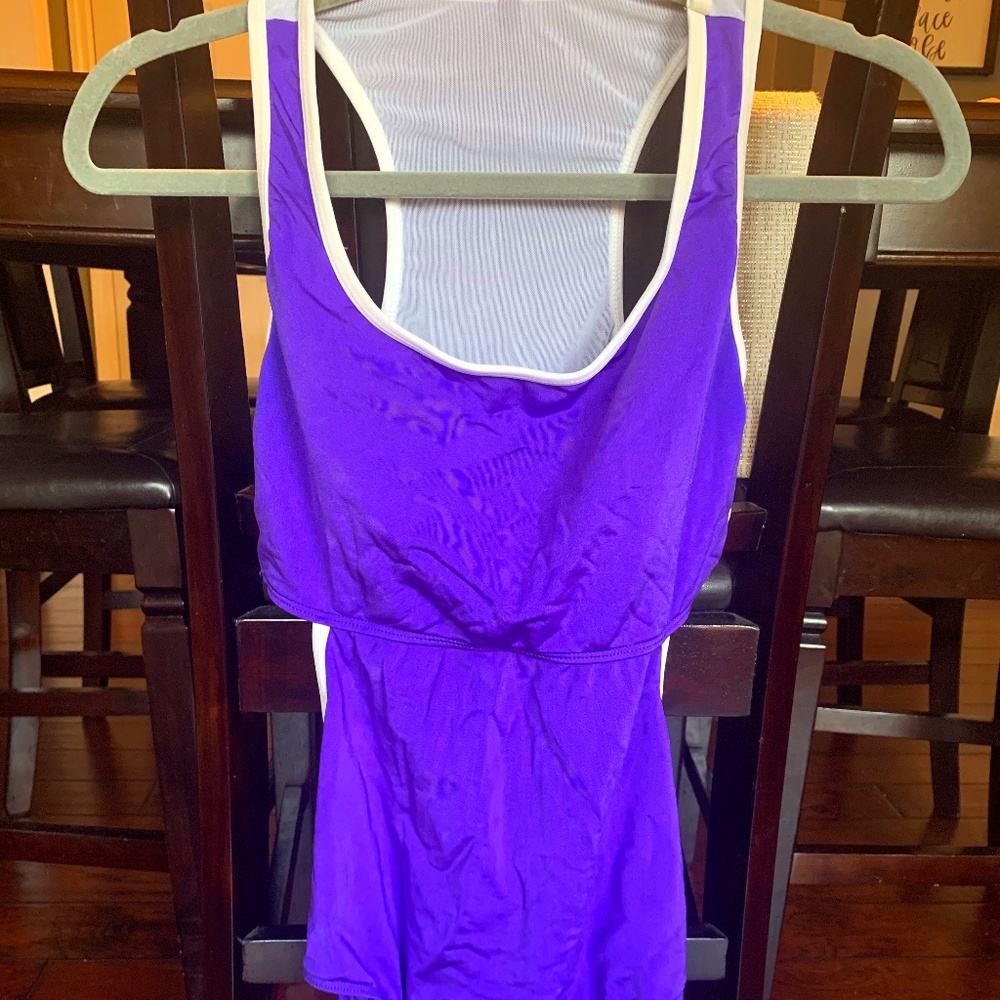 Mariia Purple and White Ballet Leotard
